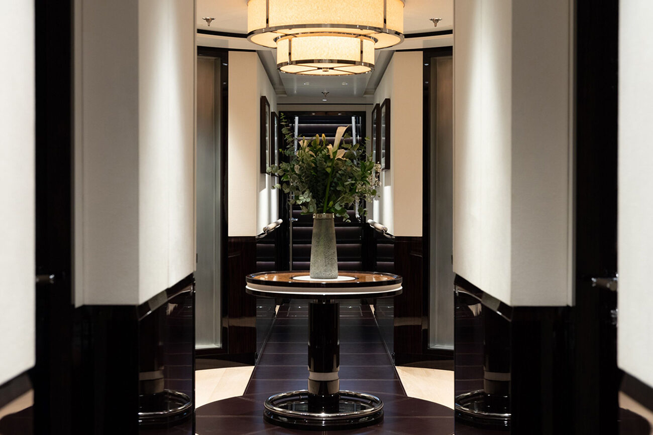 Luxury superyacht interiors. Marine interiors and furniture. Made to measure by Bespoke furniture maker William Garvey